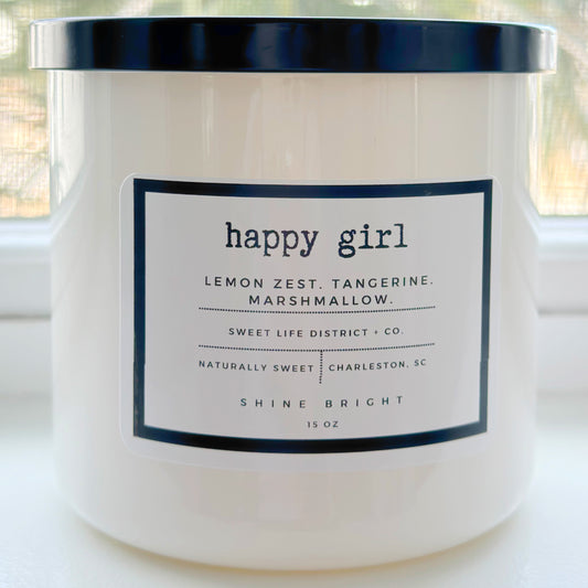 Candle- happy girl